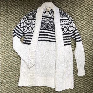 Roxy Gray & Black Long Cardigan Size Small